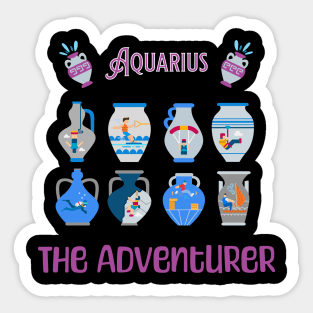 The characters of the zodiac: Aquarius Sticker